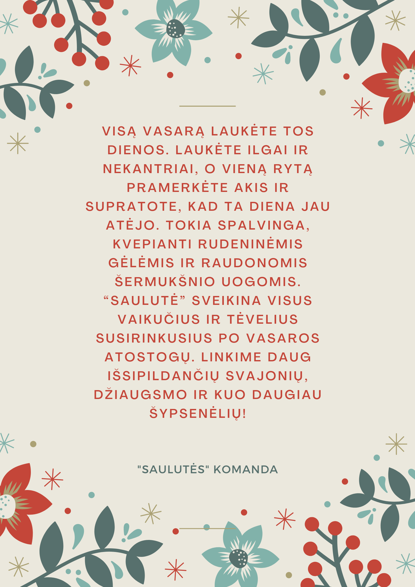 Su Rugsėjo pirmąja!