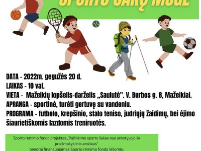 Kvietimas į SRF projekto renginį „Sporto šakų mugė“