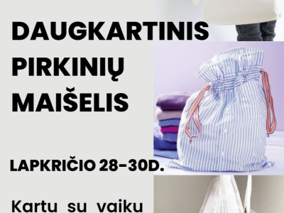 Kviečiame dalyvauti parodoje „Daugkartinis pirkinių maišelis” Kviečiame dalyvauti parodoje „Daugkartinis pirkinių maišelis”