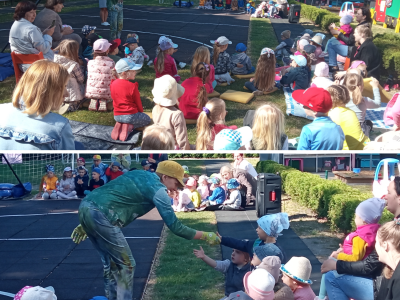 Muzikinis gamtos teatras ,,Saulutės” kieme Muzikinis gamtos teatras ,,Saulutės” kieme