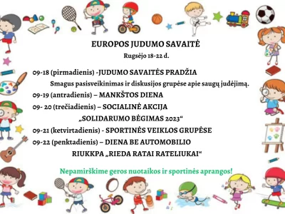EUROPOS JUDUMO SAVAITĖ 2023