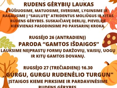 Kūrybinis-patirtinis projektas „Rudenėlio laboratorija Saulutėje” Kūrybinis-patirtinis projektas „Rudenėlio laboratorija Saulutėje”