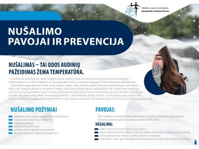 Žema oro temperatūra – nušalimo pavojus