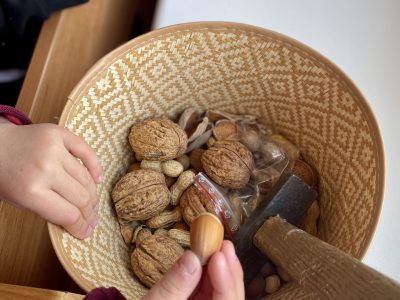 Sensorinis skaitymas: pažintis su riešutais